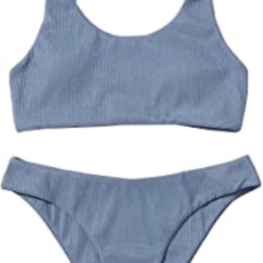 Shein 2-pc Swimsuit blue bikini set size Small - Picture 6 of 6